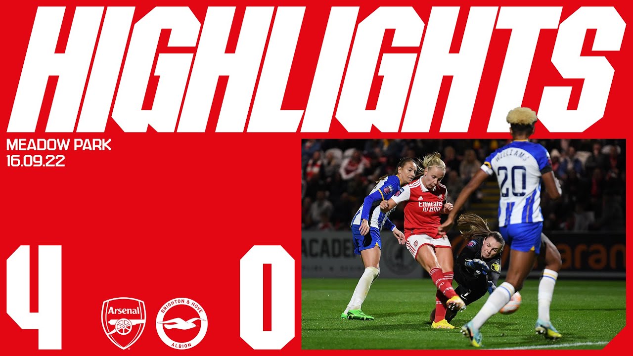 HIGHLIGHTS | Arsenal 4-0 Brighton | WSL