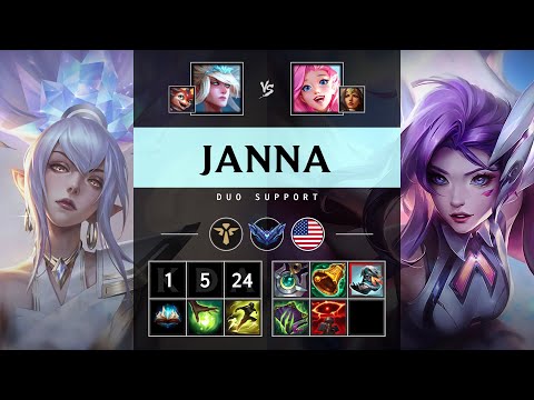 Janna Support vs Seraphine - NA Diamond Patch 25.17
