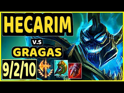 HECARIM vs GRAGAS - 9/2/10 KDA JUNGLE GAMEPLAY - BR Ranked MASTER