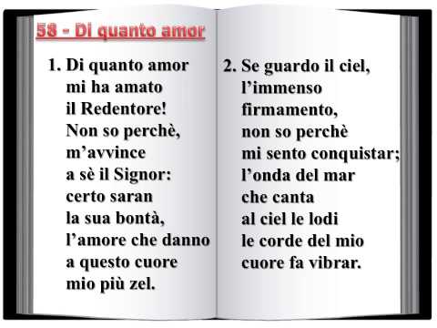 58 Di quanto amor - Innario Chiesa Cristiana Avventista del Settimo Giorno 2014