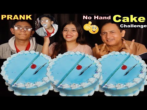 PRANK VIDEO ll NO HAND CAKE EATING CHALLENGE WITH PRANK  @BudaBudiVlogs @MeroNepaliKitchen 