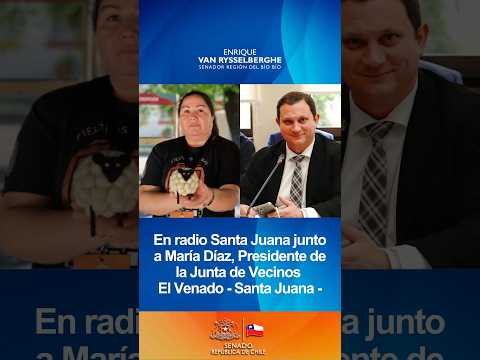 En radio Santa Juana junto a María Díaz, Presidente de la Junta de Vecinos El Venado - Santa Juana -