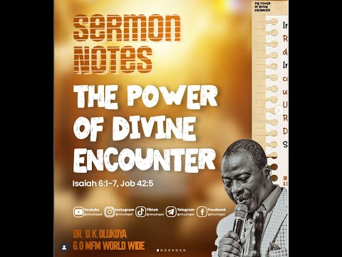 The Power of Divine Encounter | Dr. D.K. Olukoya | One Moment That Can Shift Your Destiny