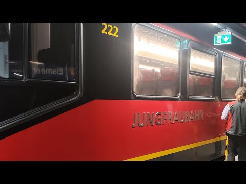 Zugfahrt zur höchsten Eisenbahnstation Europas auf 3454 m, das Jungfraujoch