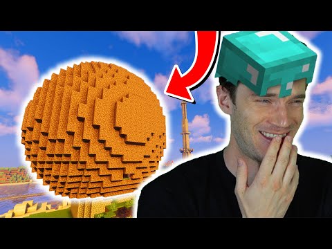 How to Build Pewdiepie's GIANT MEATBALL in Minecraft Step-By-Step | (With Super Easy Elevator)