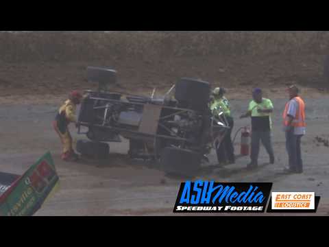 Sprintcars: Peter Lack Near Rollover - Archerfield Speedway
