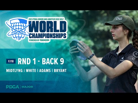2023 PDGA Amateur and Jr Worlds | FJ18 R1B9 Feature Card | Midtlyng, White, Adams, Bryant