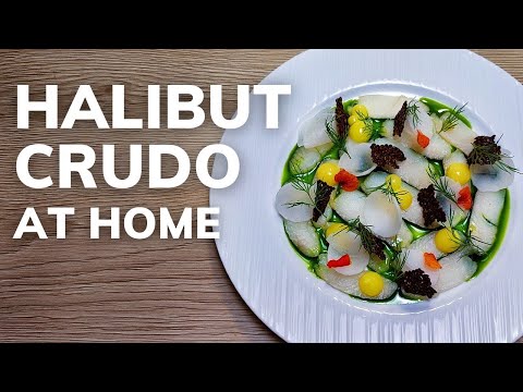 How to make FISH CRUDO at home | Michelin Star Halibut Starter
