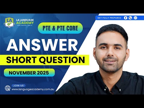 PTE Academic & Core | Answer Short Question | Most Repeated Questions November 2025