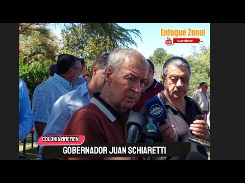 GOBERNADOR SCHIARETTI EN INAUGURACIÓN DE ACCESO A COLONIA BREMEN