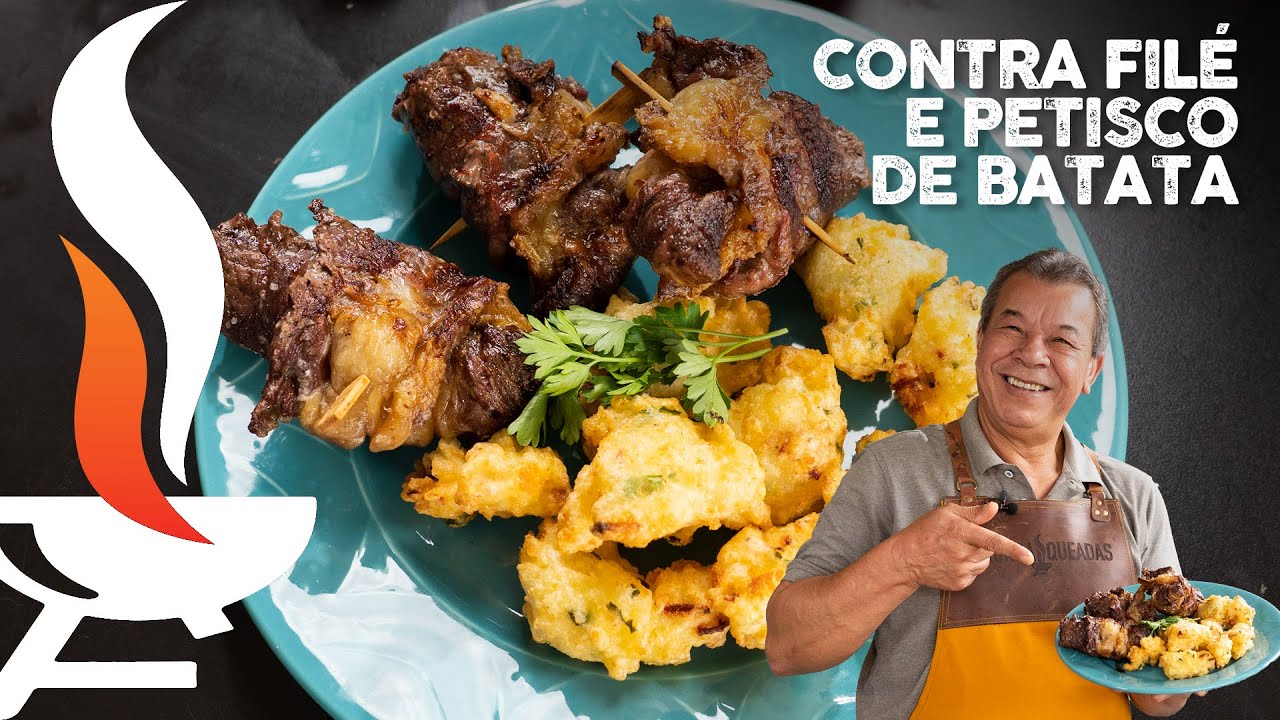 Contra Filé Rolê com Petisco de Batata I Churrasqueadas
