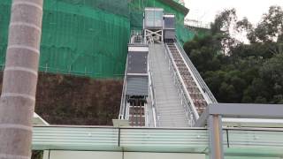 愉景灣愉景北商場至悦堤登山升降機山下觀望片段