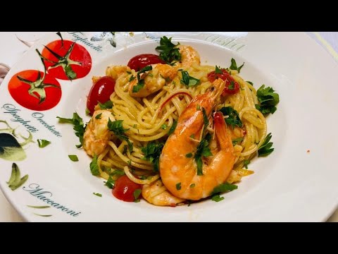 How to Make Shrimps Spaghetti / Easy Shrimps Pasta Recipe