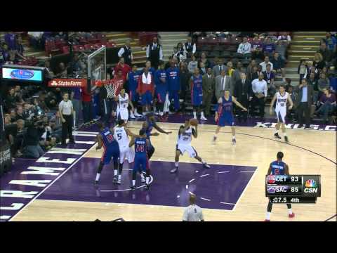 Eric Moreland Highlights Pistons vs. Kings 12.13.2014 - 2 Points