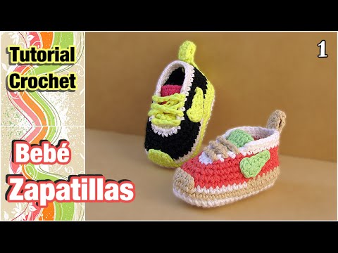 Cómo tejer patucos, escarpines para bebé a crochet (1 de 2) Manualidades