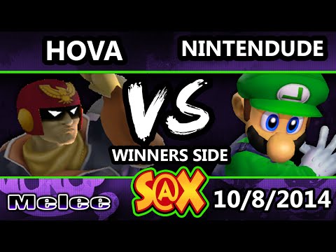 S@X - Apex|Nintendude (Luigi) Vs. Hova (Captain Falcon) SSBM Winners Quarters - Smash Melee