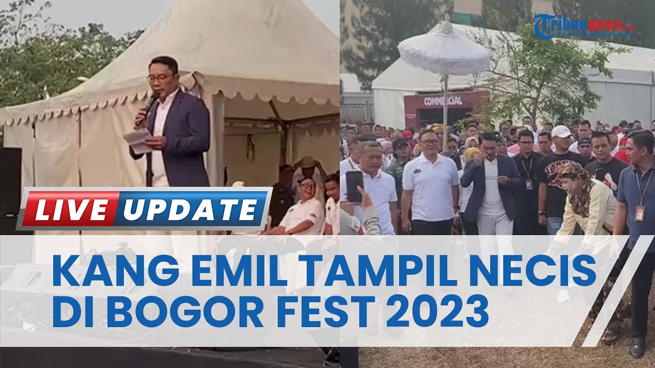 Ridwal Kamil Tampil Necis Di Bogor Fest 2023 Padukan Kemeja Putih Jas