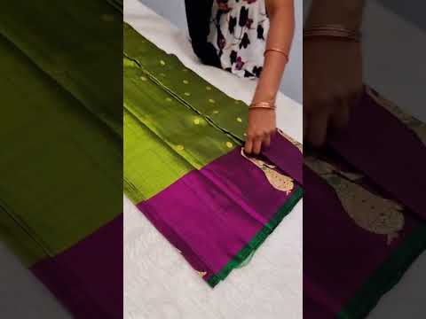 Kanchipuram 100% Pure Handwoven 1G Premium Quality Borderless Silk Sarees