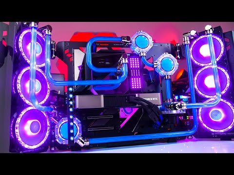 INSANE RTX 3080 ti Custom Water Cooled Gaming PC Build - Benchmarks