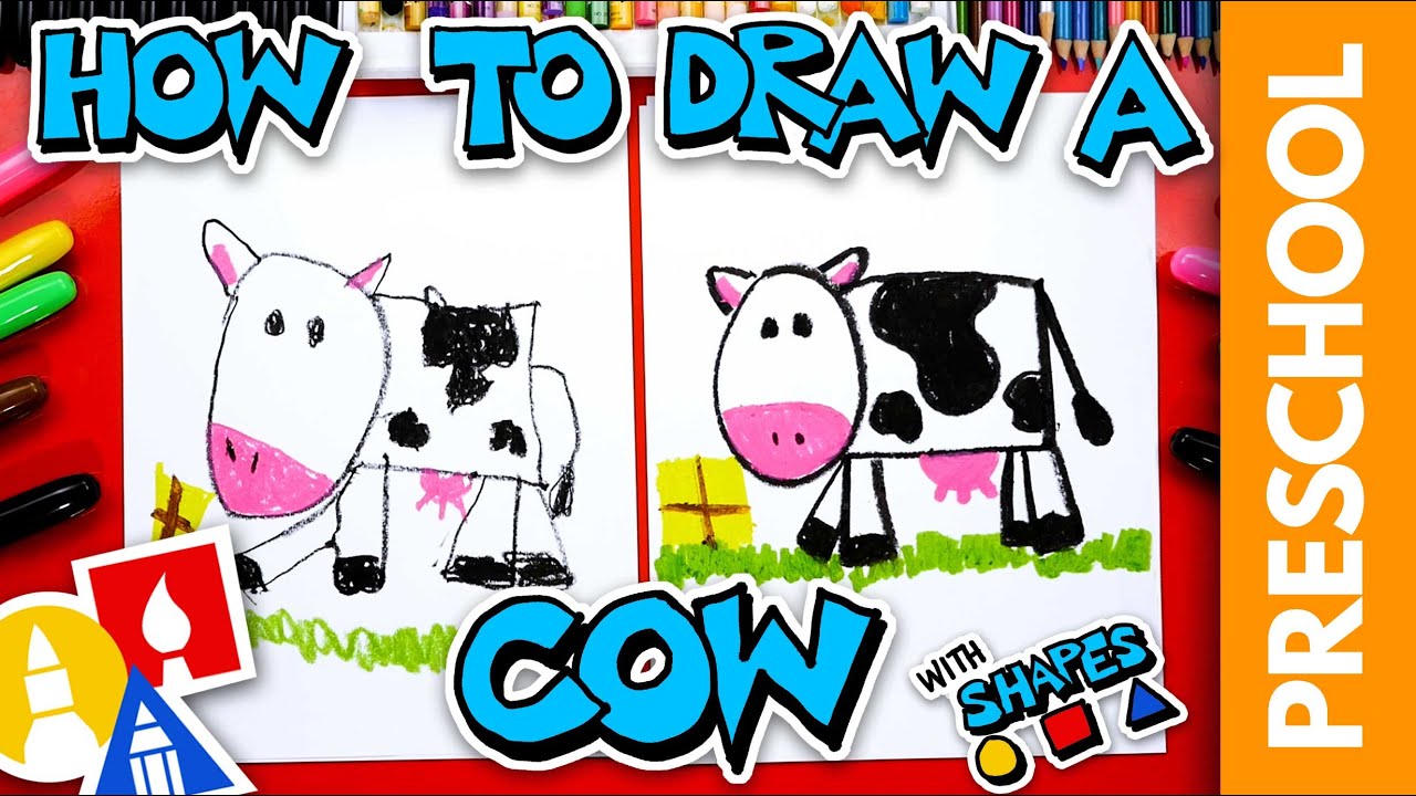How To Draw A Cow - Preschool