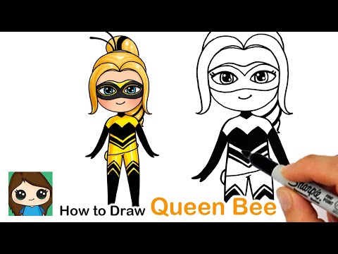 How to Draw Queen Bee 🐝 Miraculous Tales of Ladybug & Cat Noir