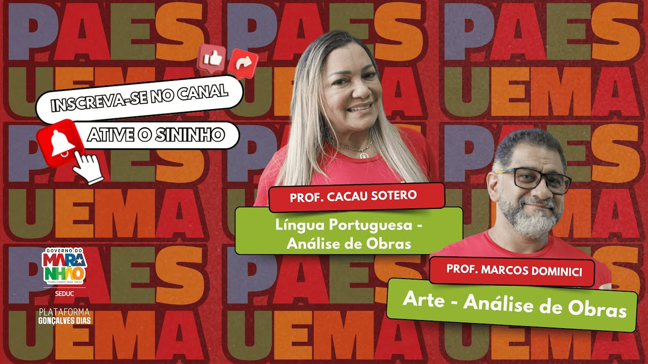REVISÃO PARA PAES UEMA 2025 - Língua Portuguesa e Arte - Análise de Obras