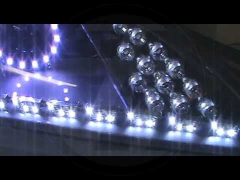 Genesis Coupe Audi style LED Switchback Dual Projector Headlights with RGB Angel Eyes