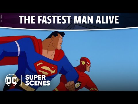 The Animated Series - Racing The Flash | Super Scenes | DC