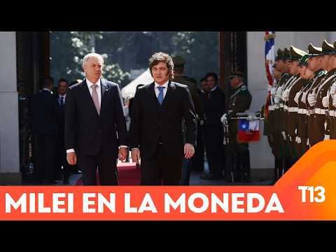 Así fueron los honores al Presidente Milei en La Moneda
