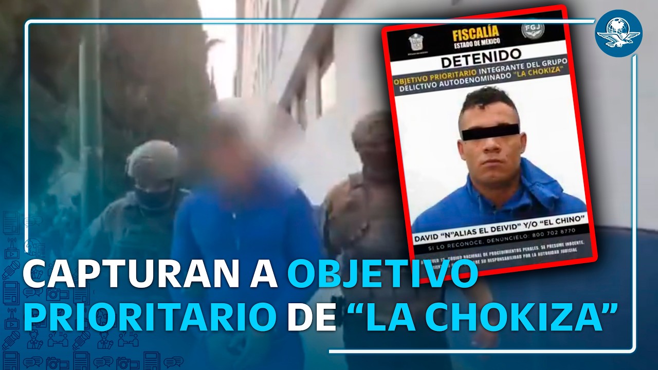 Detienen a “El Deivid”, líder de La Chokiza, en el AICM