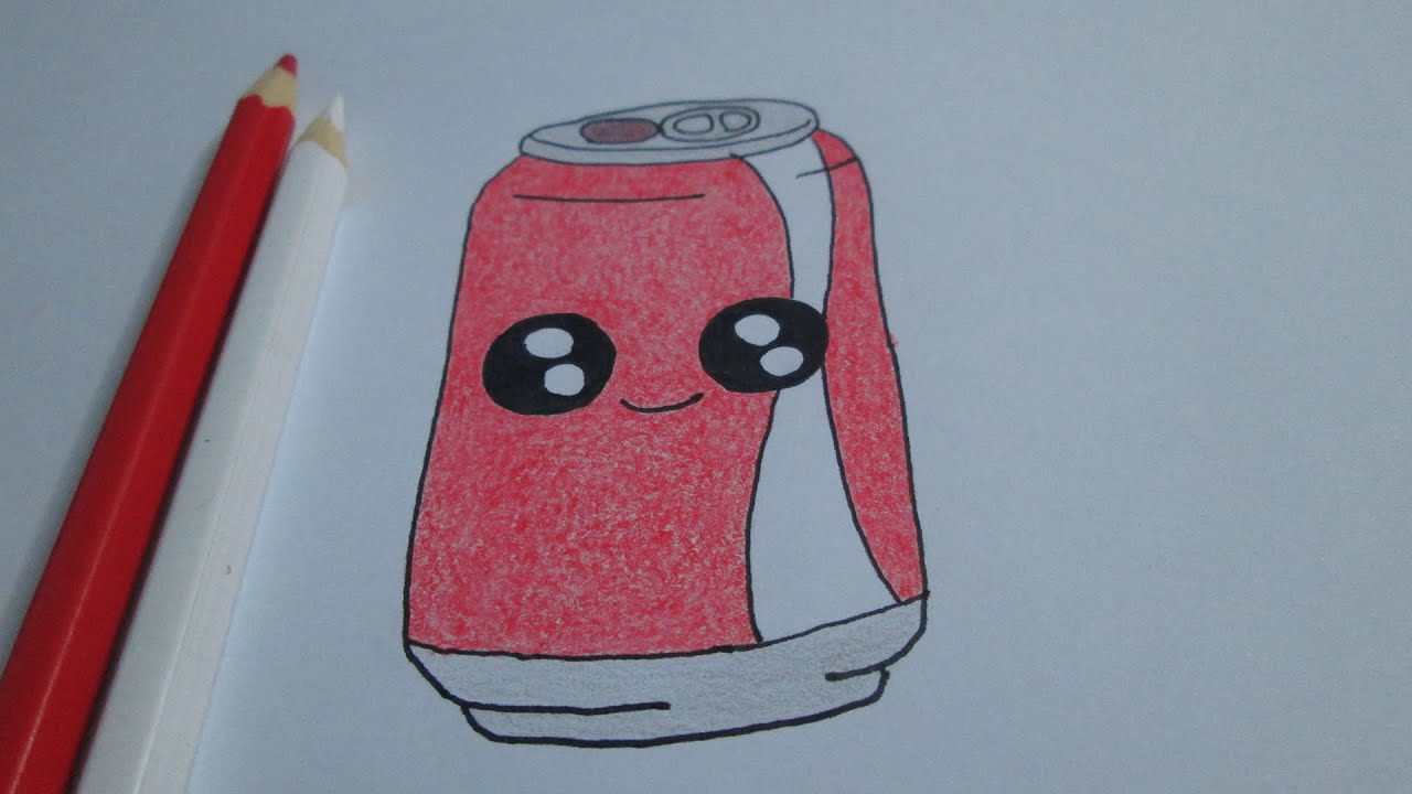 Cómo dibujar una lata de refresco de Coca-Cola