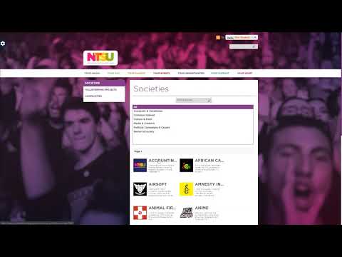 NTSU How to sign up for a society