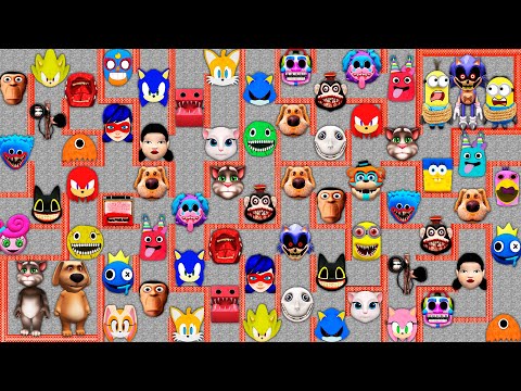 How to escape SURVIVAL MAZE in MINECRAFT animation? 100 NEXTBOTS OBUNGA gameplay - coffin meme