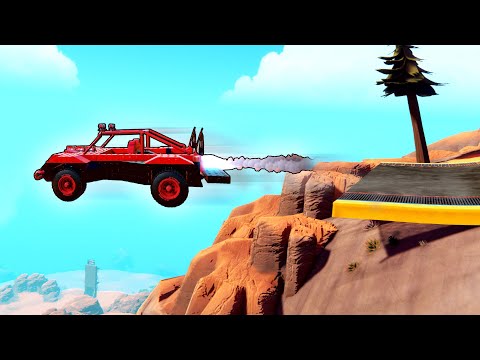 CRASH LANDING Cliff Jump Challenge! - Trailmakers Multiplayer