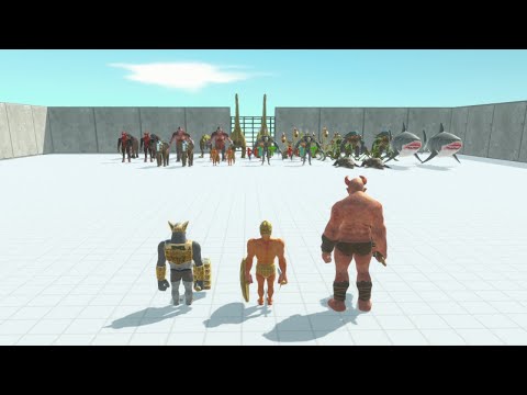 Achilles With Ghor Hammer & Orge vs 2 Unit Boss | Animal Revolt Battle Simulator