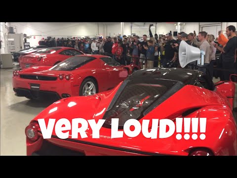BILLIONAIRE REVS STRAIGHT PIPED FERRARI ENZO!!! VERY LOUD