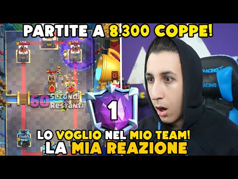 8.300 COPPE! I MIGLIORI GIOCATORI al MONDO in TOP MONDIALE | La mia reazione | Clash Royale ITA