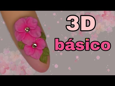 Como hacer 3D básico /Practica conmigo y aprende hermosos diseños #NailArt