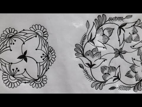 #keshi Tejesh creative kolam #5×3dots 2 flower design kolam #daily simple kolam