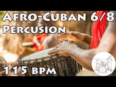 Ritmo Para Tocar 6/8 Afro Cubano 115 bpm :: Play along drums 6/8 Afro Cuban 115 bpm