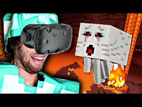 going to the NETHER in minecraft VR