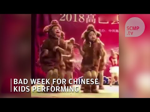 Despite bursting into tears during a live performance, a little girl in China went on with the show