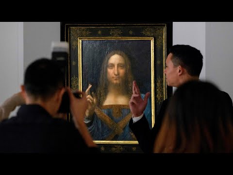 Moment Leonardo da Vinci's Salvator Mundi sells for record-breaking $400m