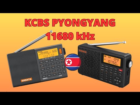 Comparing XHDATA D-109 to XHDATA D-808 on KCBS Pyongyang 11680 kHz from North Korea