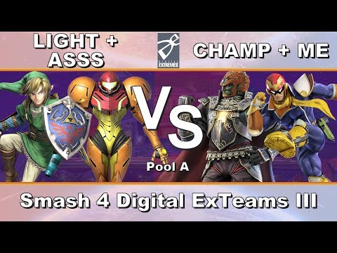 [DE] Smash 4 Digital ExTeams III - Pool A - LIGHT + ASSS vs CHAMP + ME