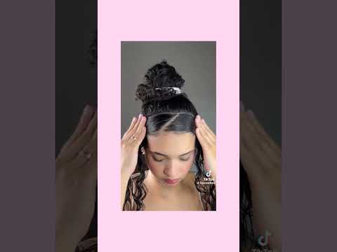 penteado para você ir para escola          versão ~cabelo cacheado #penteados #amovcs #cacheadas