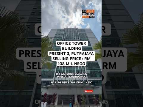 Miliki Menara Pejabat Premium Presint 3 Putrajaya: Peluang Pelaburan Korporat Elit Dengan Akses 24/7 GDC Centralized AC!
