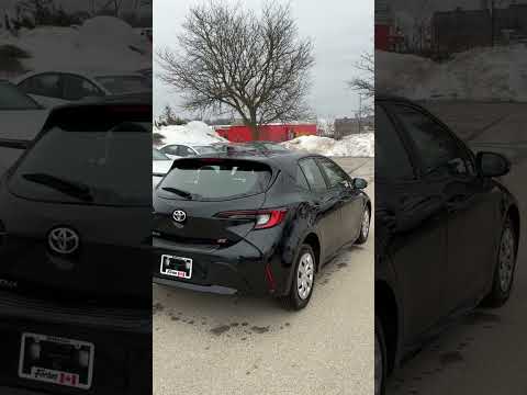 2023 Toyota Corolla Hatchback CVT in Black for sale at Forbes Waterloo Toyota in Waterloo, ON