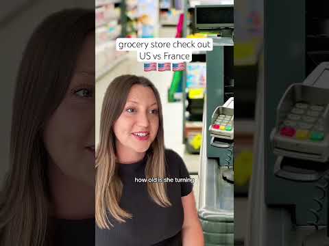 grocery store cashiers US vs France #france #french #usa #american #cultureshock #customerservice