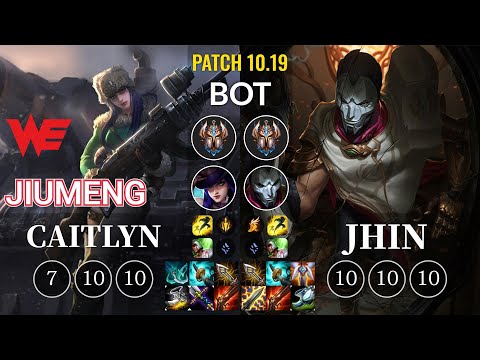 WE Jiumeng Caitlyn vs Jhin Bot - KR Patch 10.19